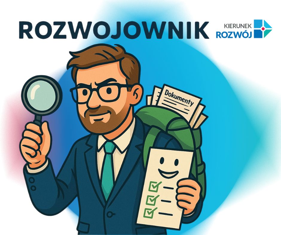 Mężczyzna z papierami i lupą